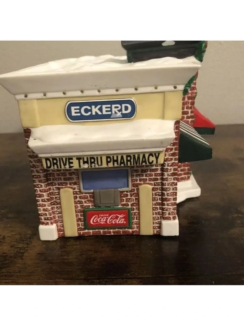 Vintage Coca-Cola Eckerd Pharmacy Town Square Collection Light Up Village House